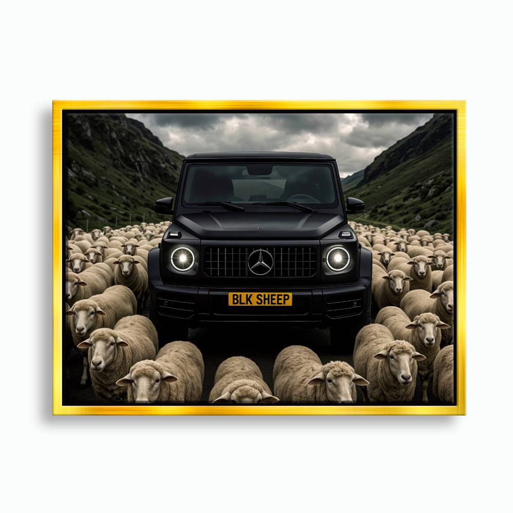 BLK SHEEP Mercedes G-Wagon Canvas Wall Art Cars