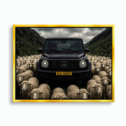 BLK SHEEP Mercedes G-Wagon Canvas Wall Art Cars