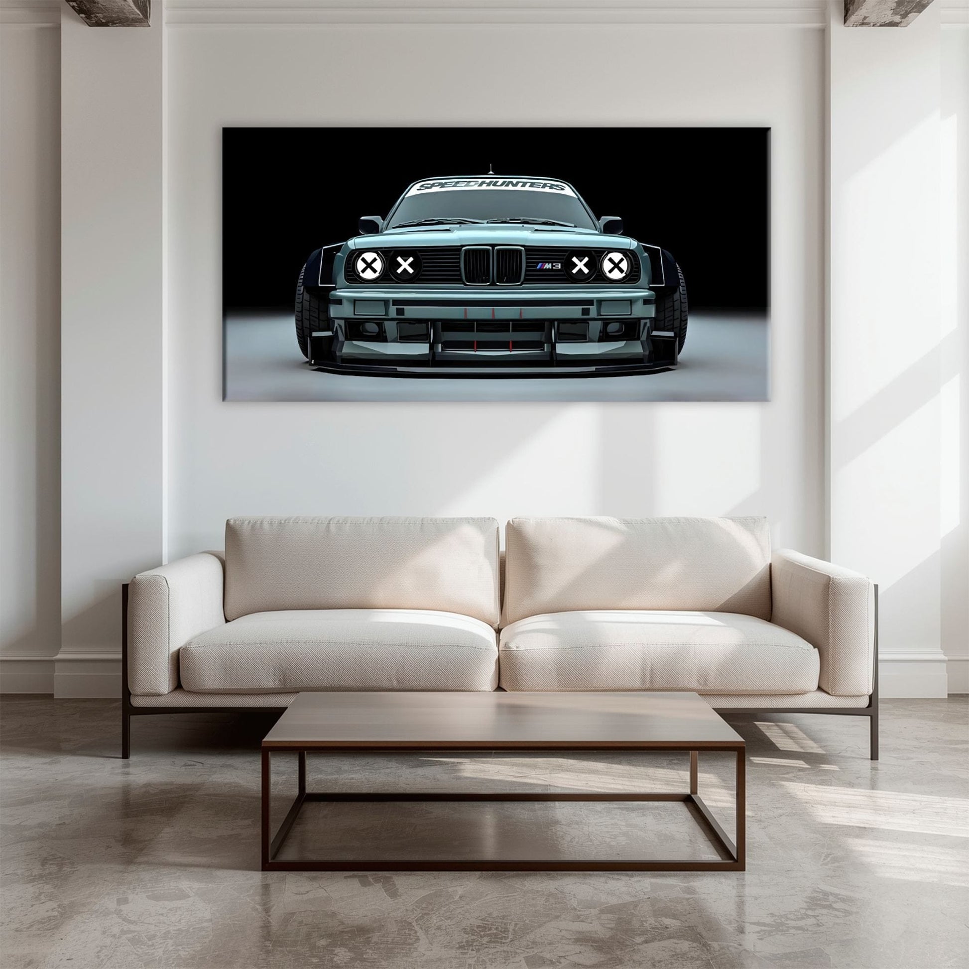 BMW M3 Canvas Print– Vintage Car Wall Art-BMW Wall Decor Cars