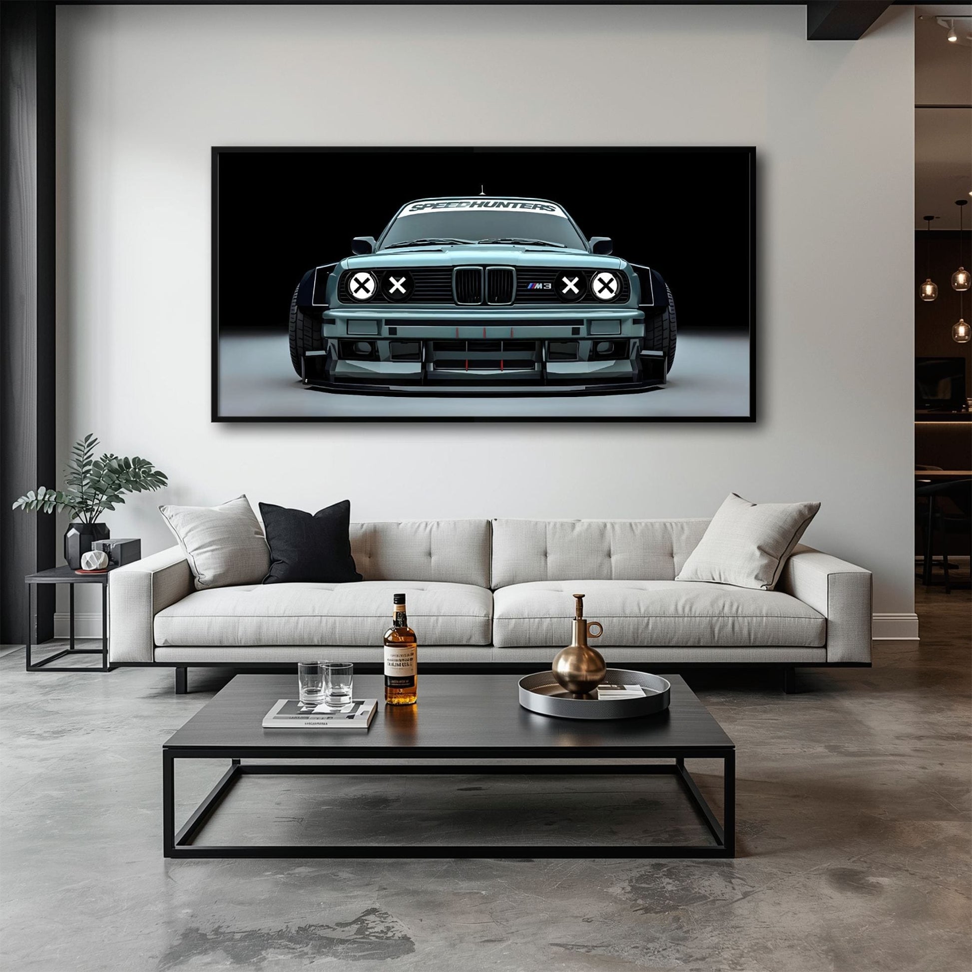 BMW M3 Canvas Print– Vintage Car Wall Art-BMW Wall Decor Cars