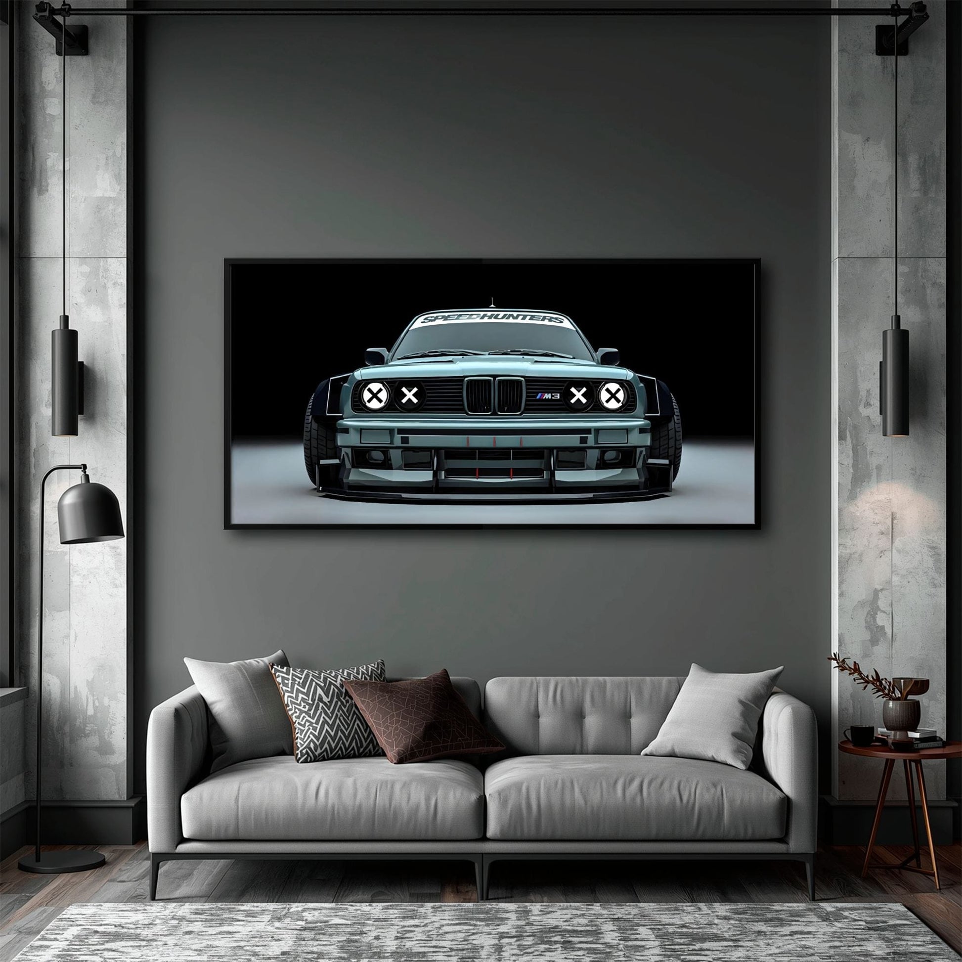 BMW M3 Canvas Print– Vintage Car Wall Art-BMW Wall Decor Cars