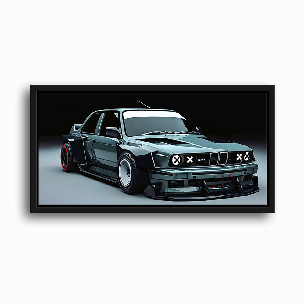 BMW E30 Night Runner Wall Art – Classic Vintage Car Canvas Print Cars