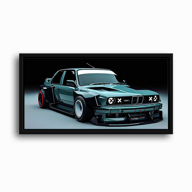 BMW E30 Night Runner Wall Art – Classic Vintage Car Canvas Print Cars