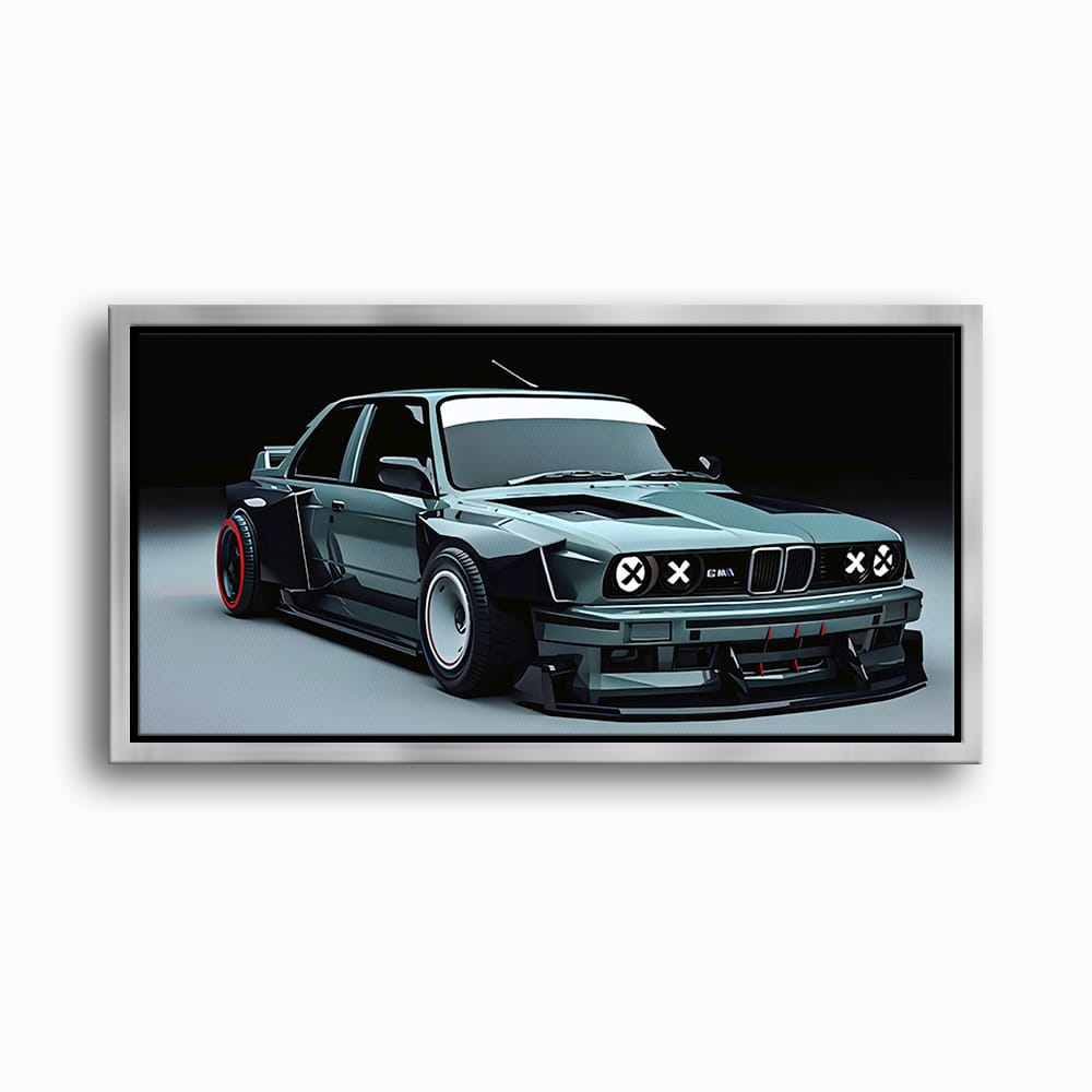 BMW E30 Night Runner Wall Art – Classic Vintage Car Canvas Print Cars