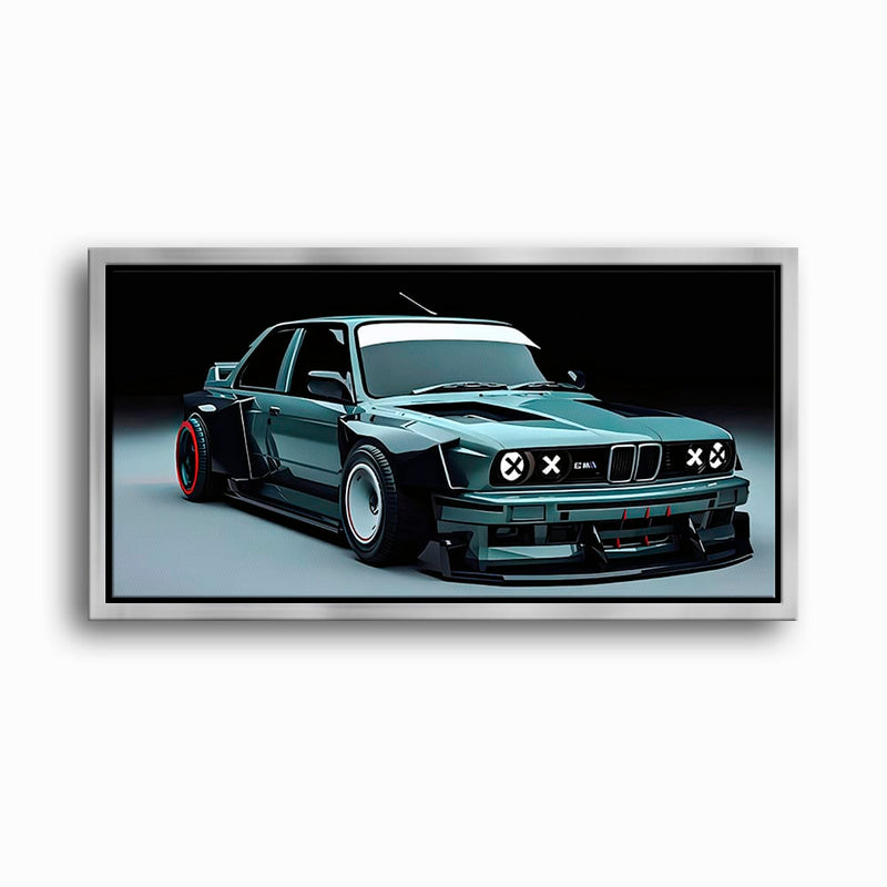 BMW E30 Night Runner Wall Art – Classic Vintage Car Canvas Print Cars