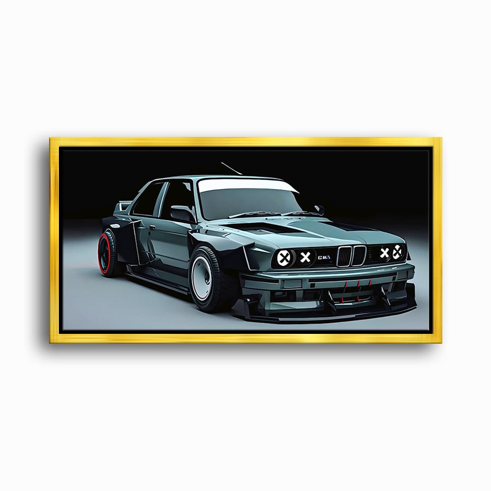 BMW E30 Night Runner Wall Art – Classic Vintage Car Canvas Print Cars