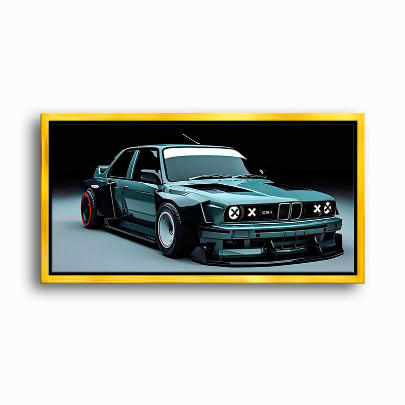 BMW E30 Night Runner Wall Art – Classic Vintage Car Canvas Print Cars