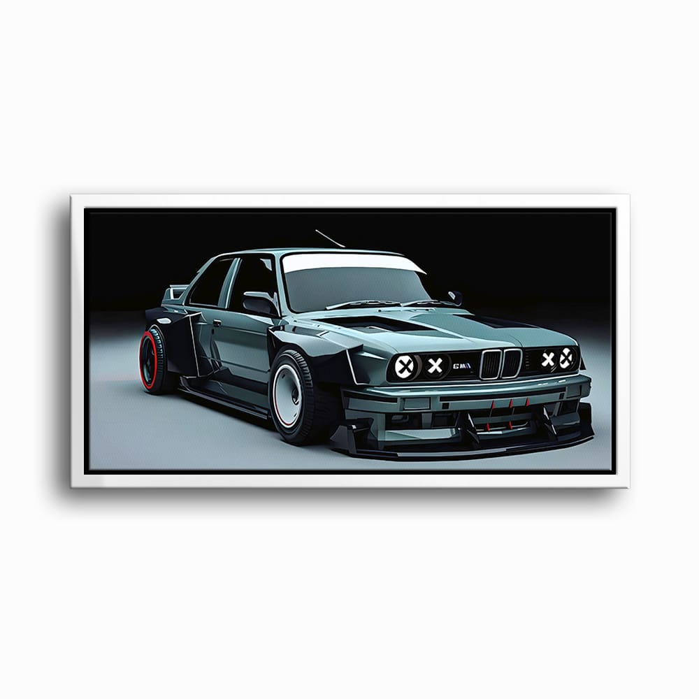 BMW E30 Night Runner Wall Art – Classic Vintage Car Canvas Print Cars