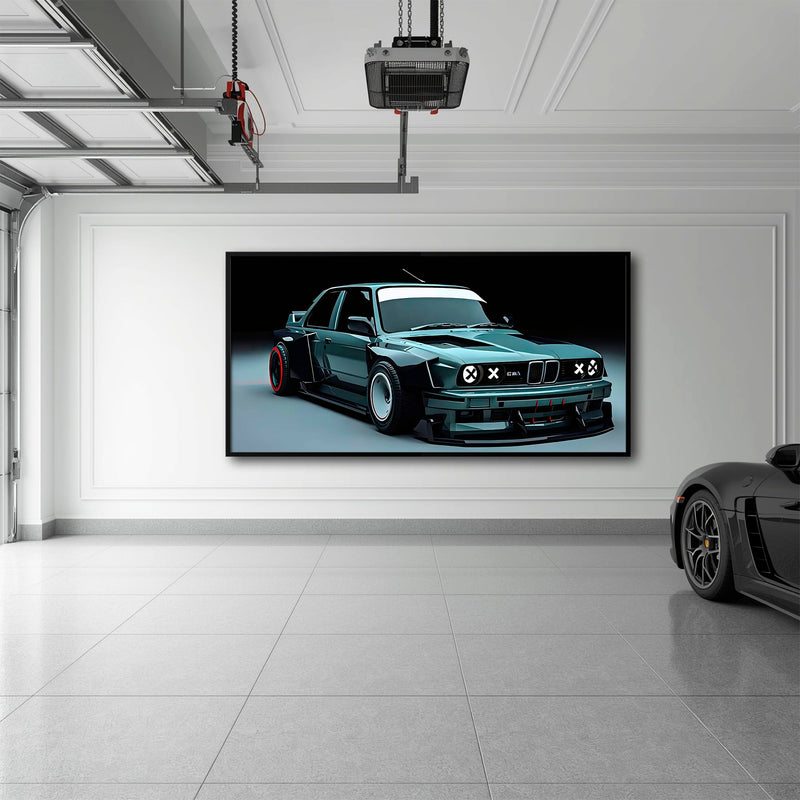 BMW E30 Night Runner Wall Art – Classic Vintage Car Canvas Print Cars