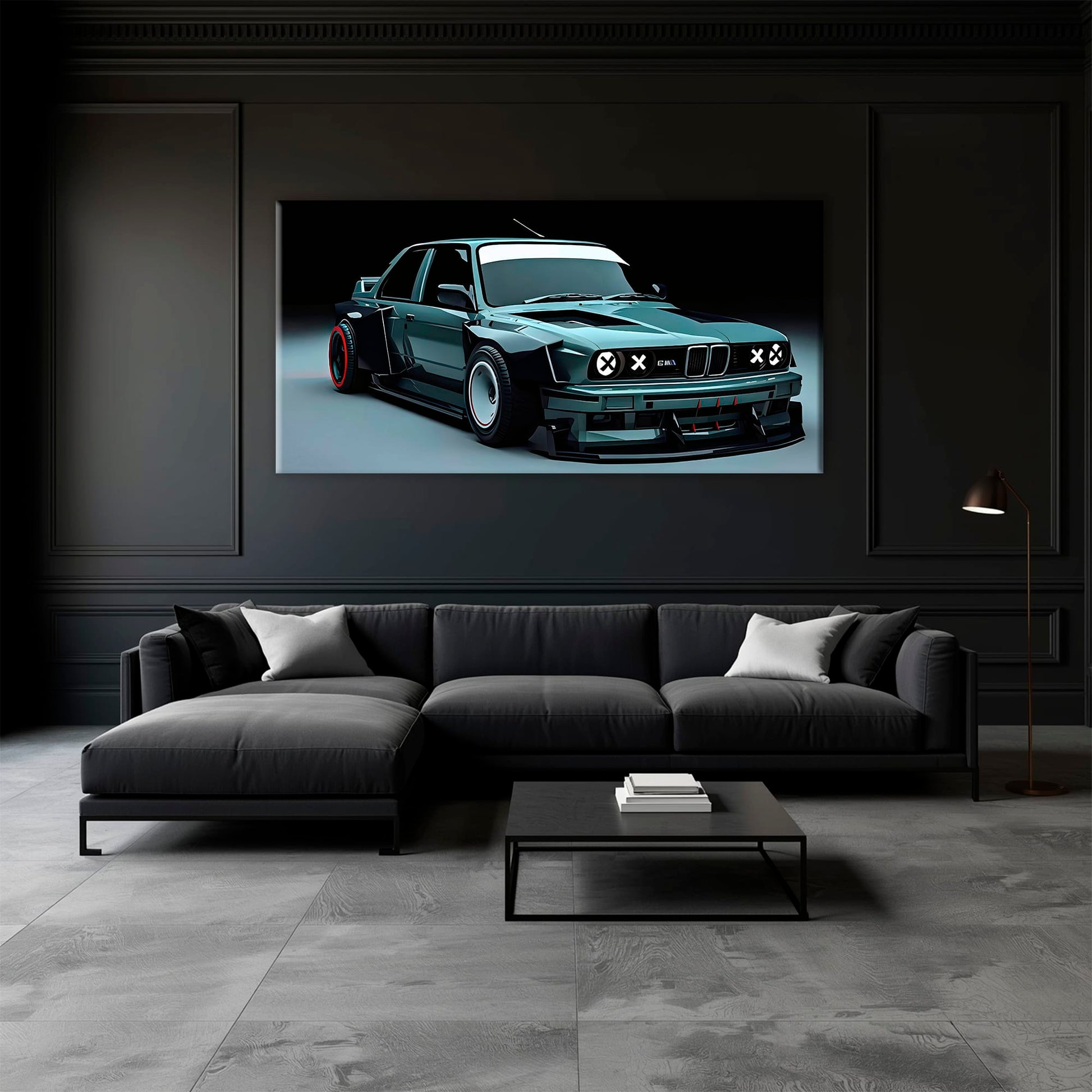 BMW E30 Night Runner Wall Art – Classic Vintage Car Canvas Print Cars