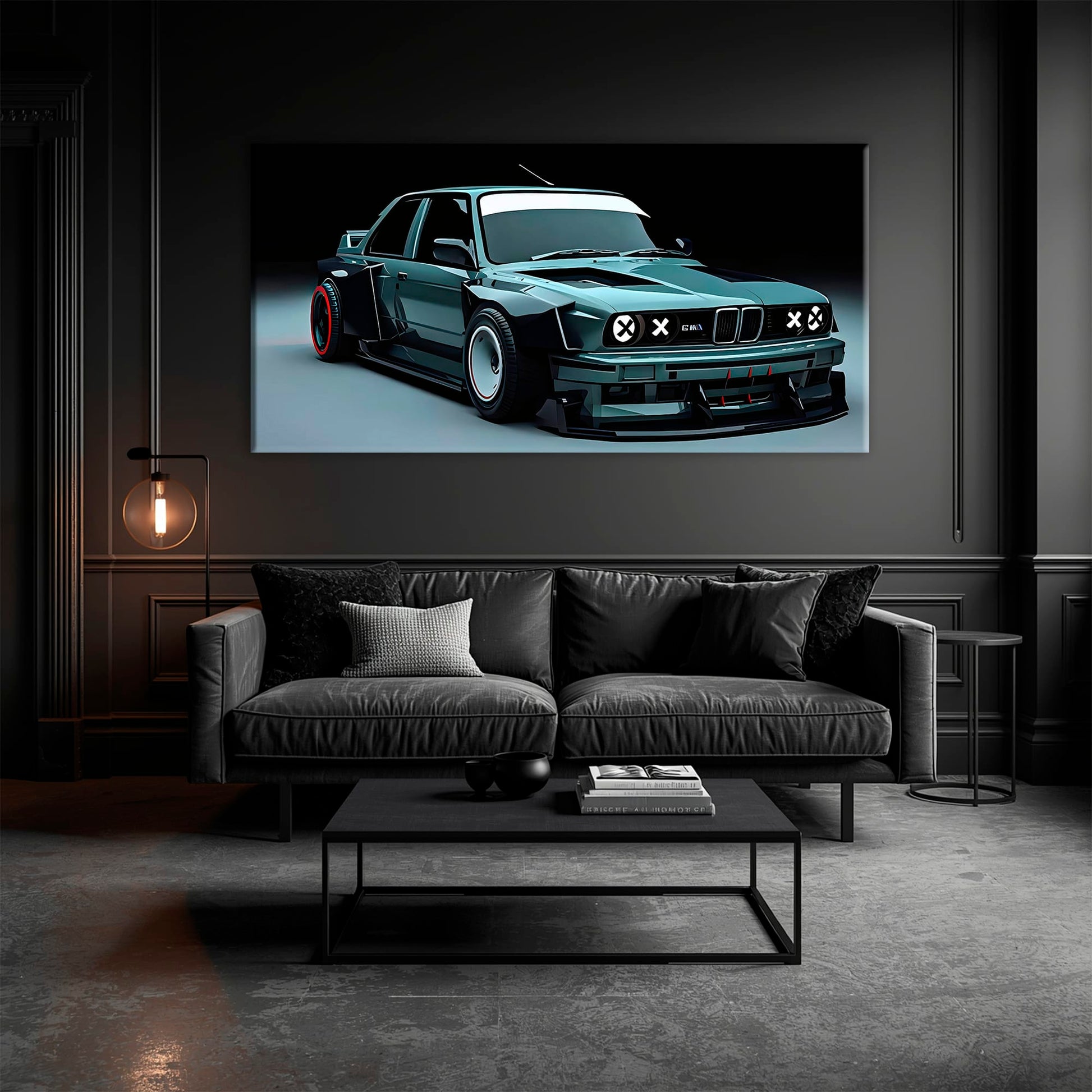 BMW E30 Night Runner Wall Art – Classic Vintage Car Canvas Print Cars