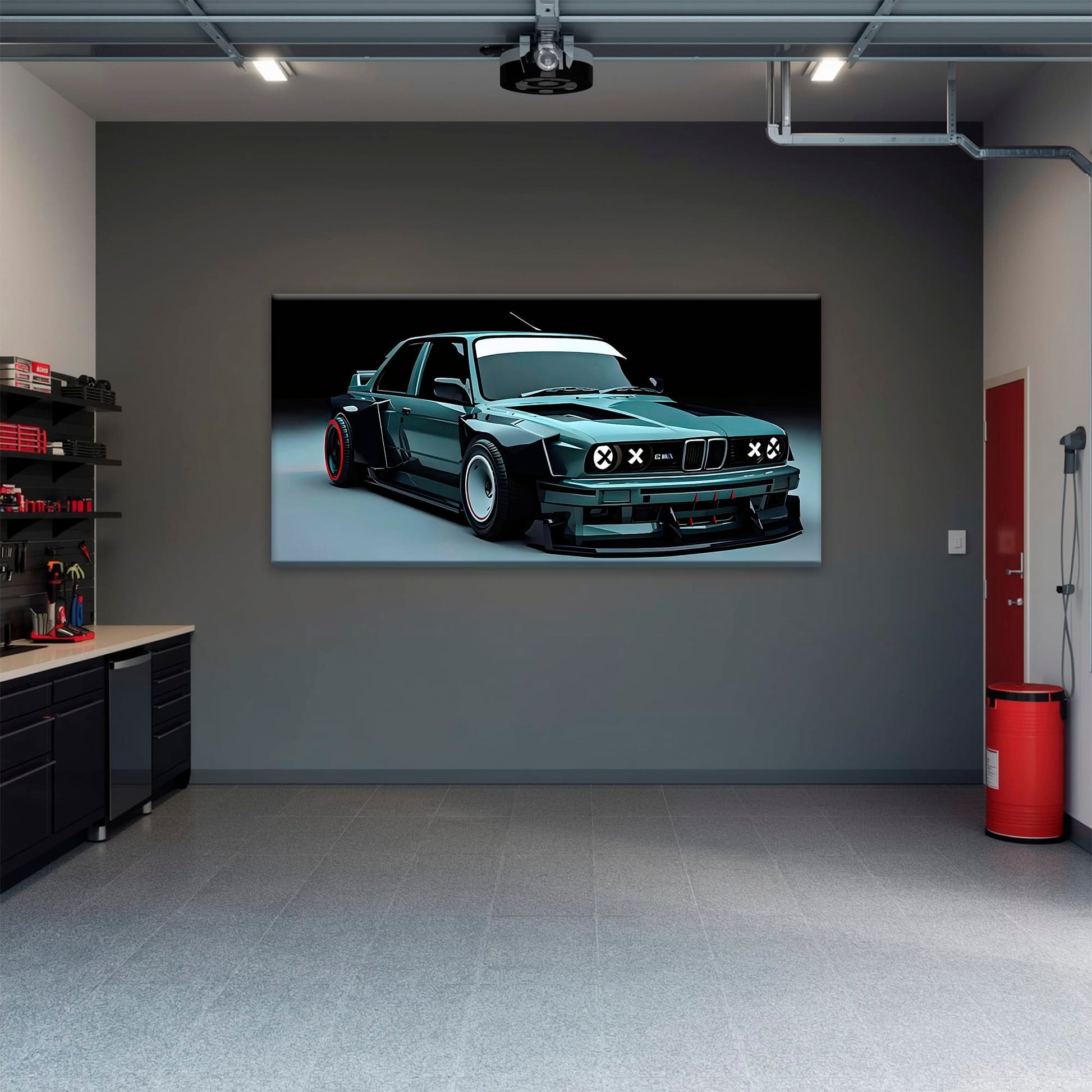 BMW E30 Night Runner Wall Art – Classic Vintage Car Canvas Print Cars