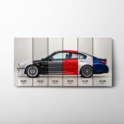 BMW M3 Evolution Poster & Canvas Wall Art | Caveson Cars
