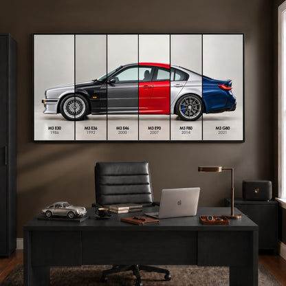 BMW M3 Evolution Poster & Canvas Wall Art | Caveson Cars