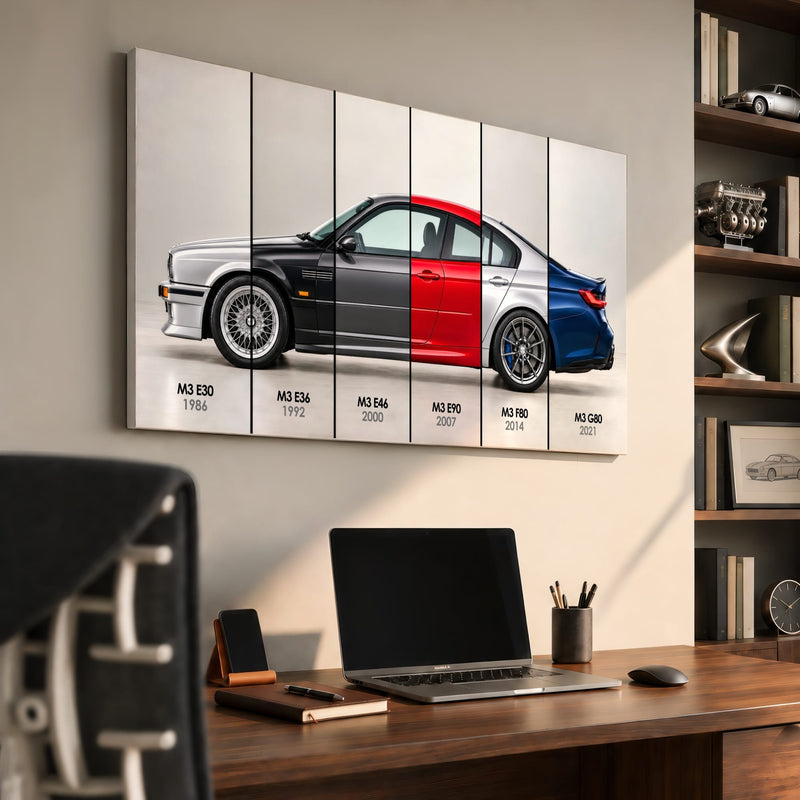 BMW M3 Evolution Poster & Canvas Wall Art | Caveson Cars