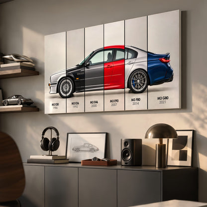 BMW M3 Evolution Poster & Canvas Wall Art | Caveson Cars