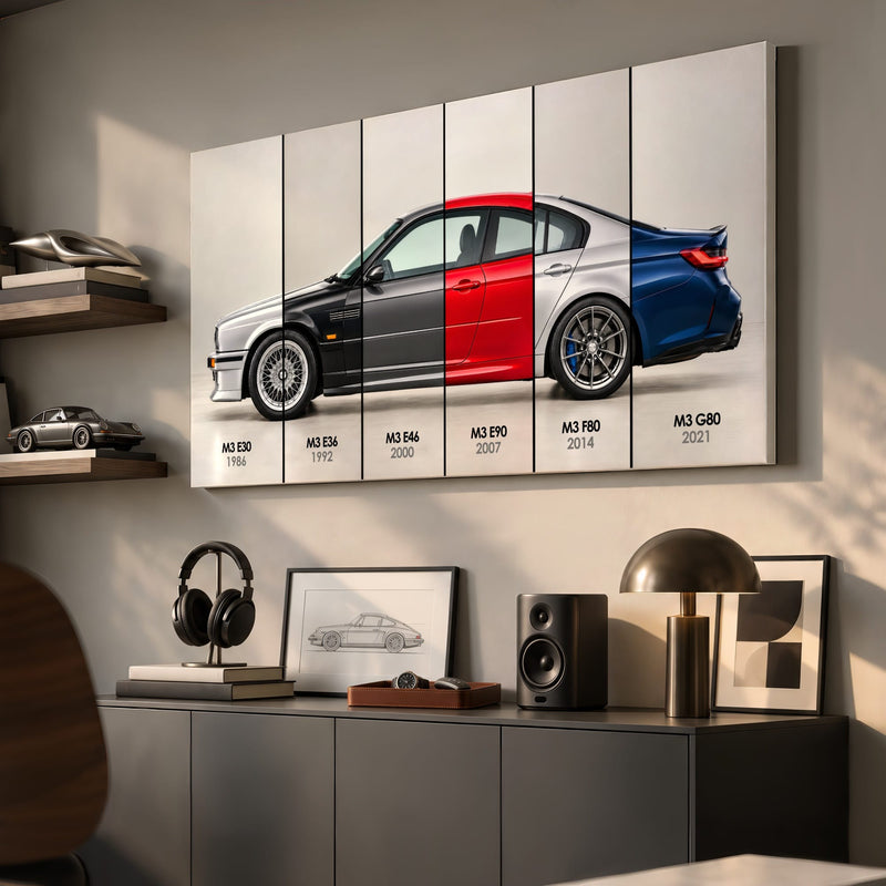 BMW M3 Evolution Poster & Canvas Wall Art | Caveson Cars