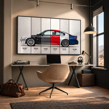 BMW M3 Evolution Poster & Canvas Wall Art | Caveson Cars