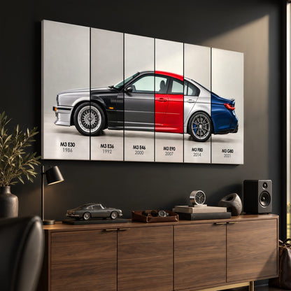 BMW M3 Evolution Poster & Canvas Wall Art | Caveson Cars