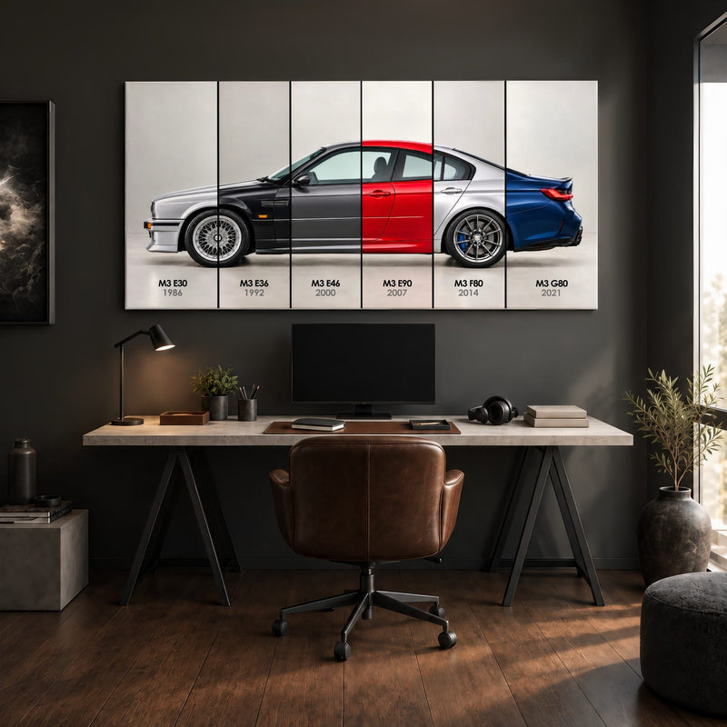 BMW M3 Evolution Poster & Canvas Wall Art | Caveson Cars