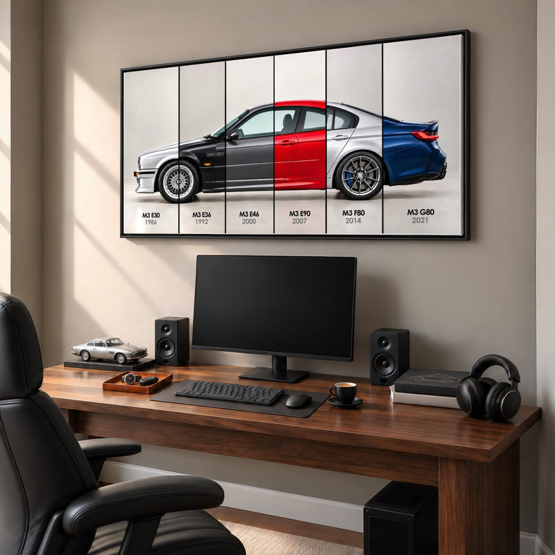 BMW M3 Evolution Poster & Canvas Wall Art | Caveson Cars