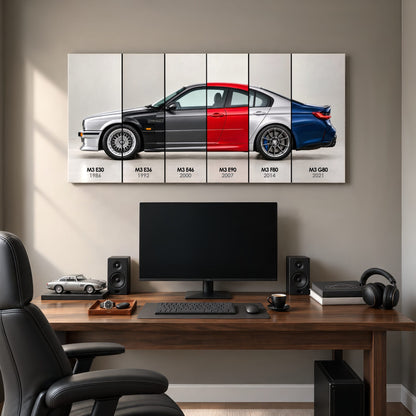 BMW M3 Evolution Poster & Canvas Wall Art | Caveson Cars