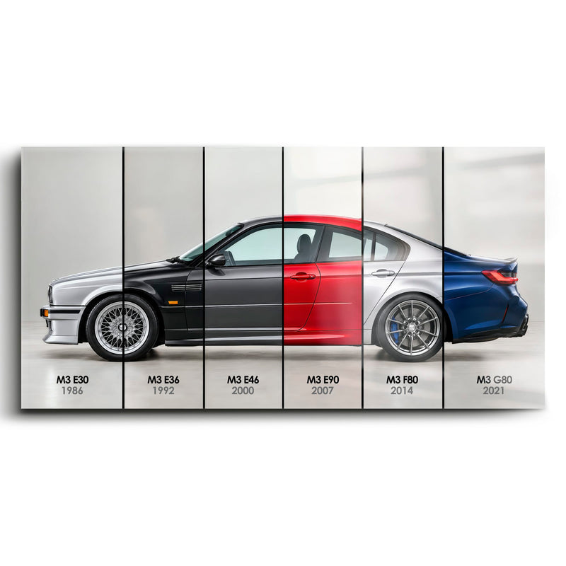 BMW M3 Evolution Poster & Canvas Wall Art | Caveson Cars