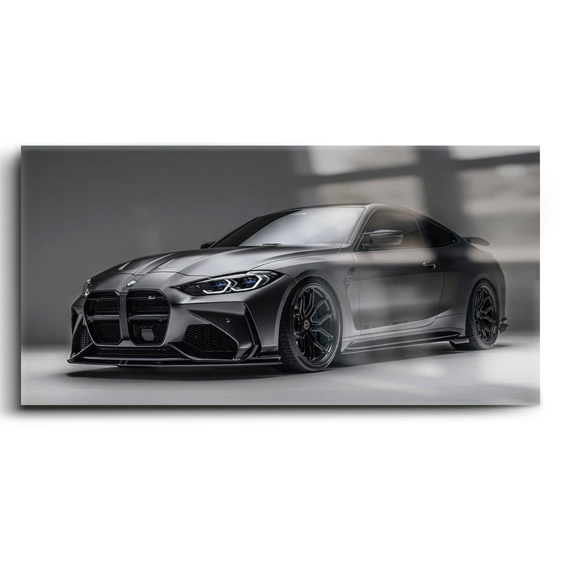 BMW M4 G82 Shadow Apex Wall Art – Matte Black Coupe Canvas Print Cars