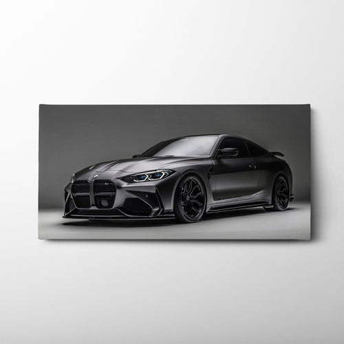 BMW M4 G82 Shadow Apex Wall Art – Matte Black Coupe Canvas Print Cars