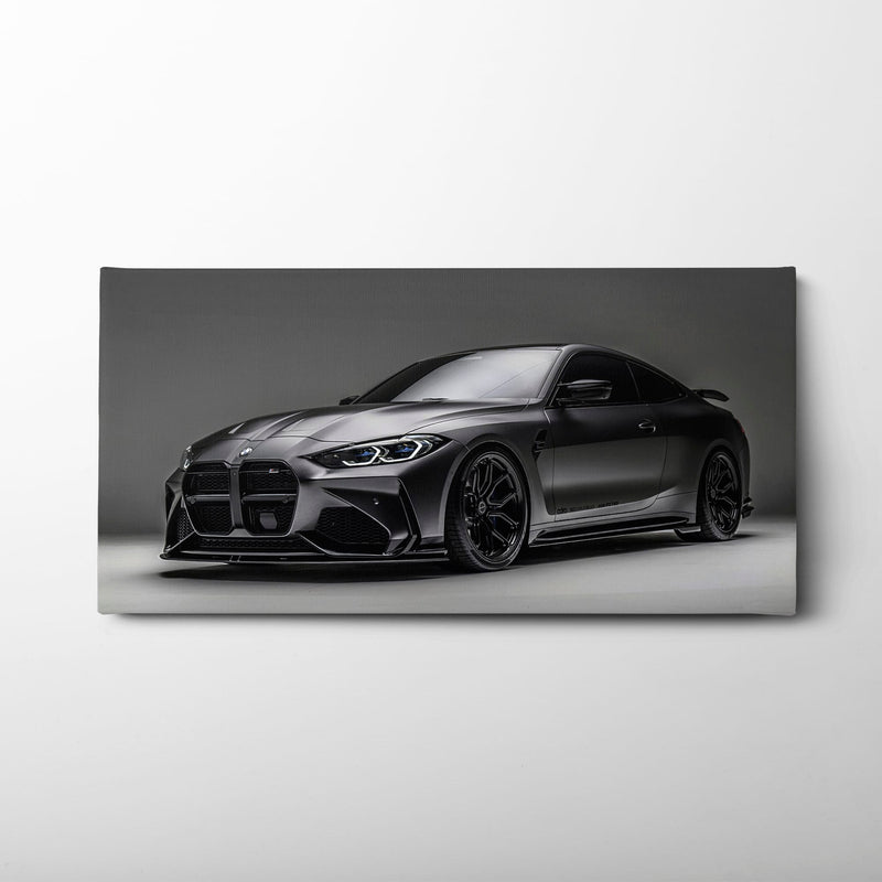 BMW M4 G82 Shadow Apex Wall Art – Matte Black Coupe Canvas Print Cars
