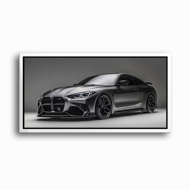 BMW M4 G82 Shadow Apex Wall Art – Matte Black Coupe Canvas Print Cars
