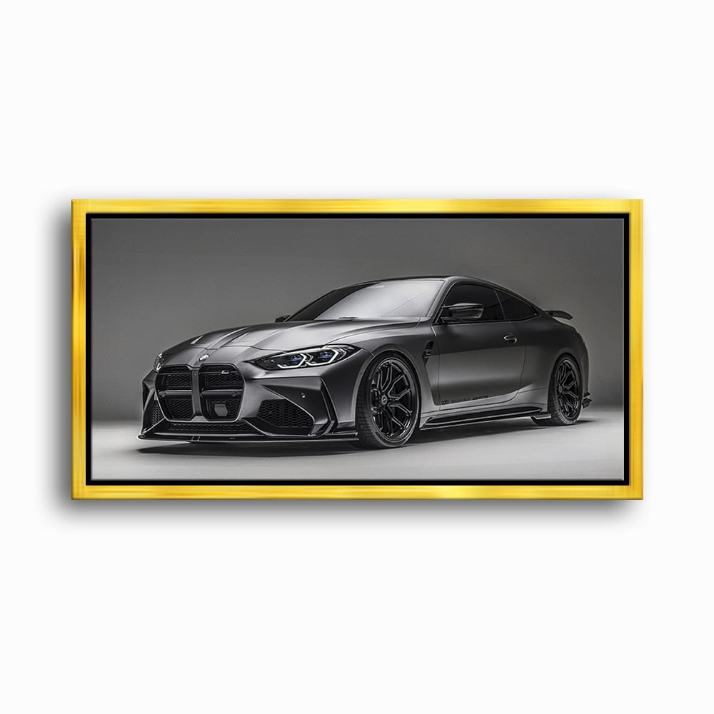 BMW M4 G82 Shadow Apex Wall Art – Matte Black Coupe Canvas Print Cars