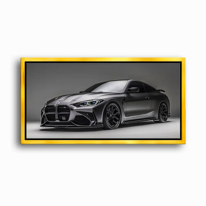 BMW M4 G82 Shadow Apex Wall Art – Matte Black Coupe Canvas Print Cars