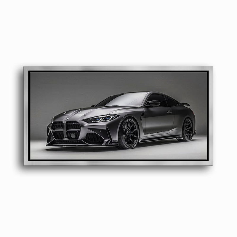 BMW M4 G82 Shadow Apex Wall Art – Matte Black Coupe Canvas Print Cars