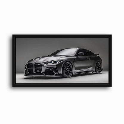 BMW M4 G82 Shadow Apex Wall Art – Matte Black Coupe Canvas Print Cars