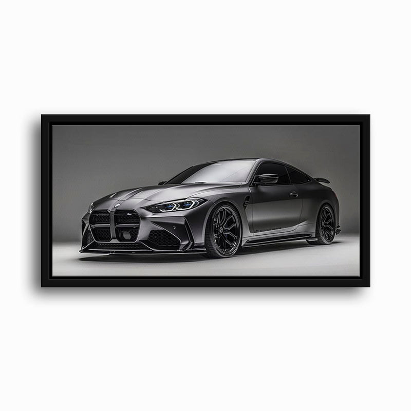 BMW M4 G82 Shadow Apex Wall Art – Matte Black Coupe Canvas Print Cars
