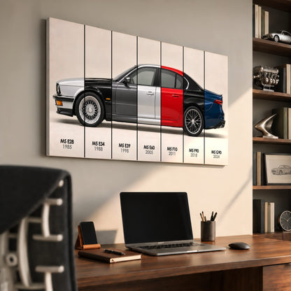 BMW M5 Evolution Poster & Canvas Wall Art | Caveson Cars