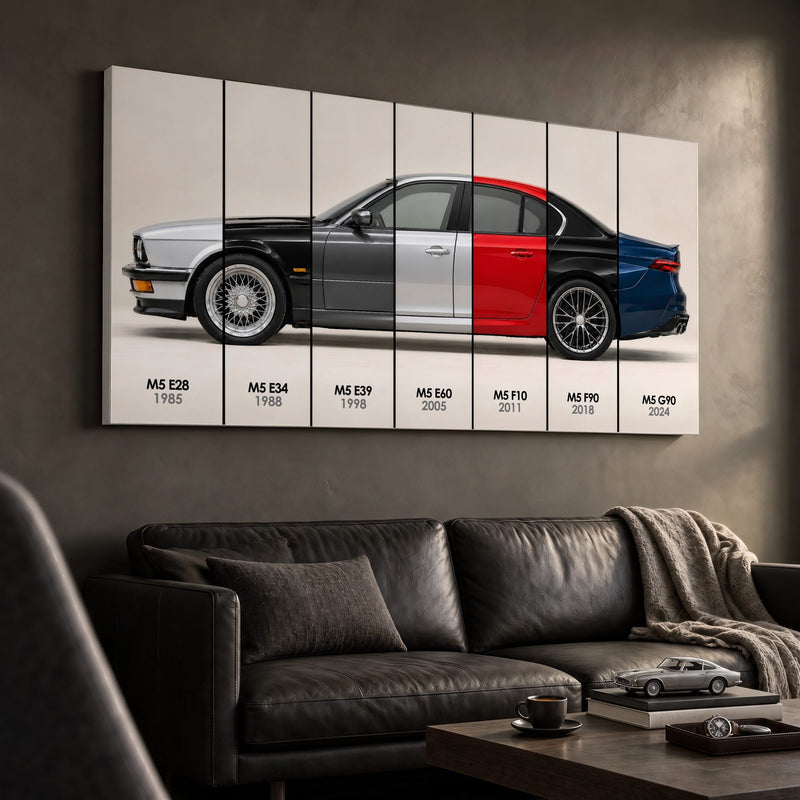 BMW M5 Evolution Poster & Canvas Wall Art | Caveson Cars