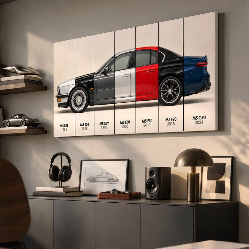 BMW M5 Evolution Poster & Canvas Wall Art | Caveson Cars