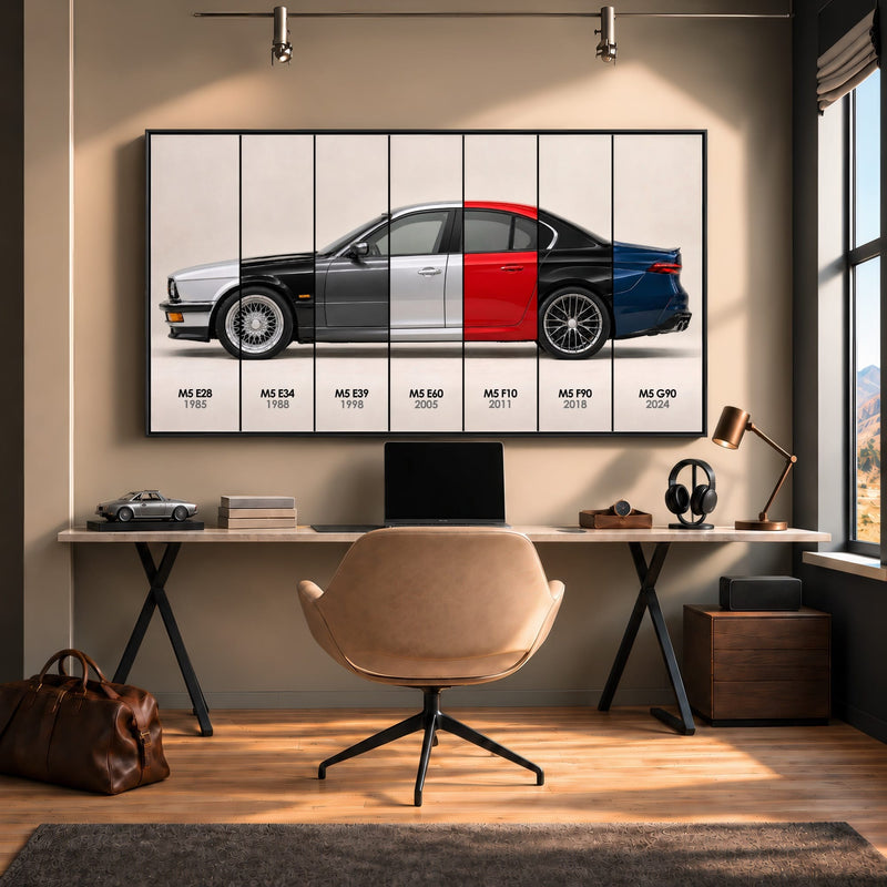 BMW M5 Evolution Poster & Canvas Wall Art | Caveson Cars