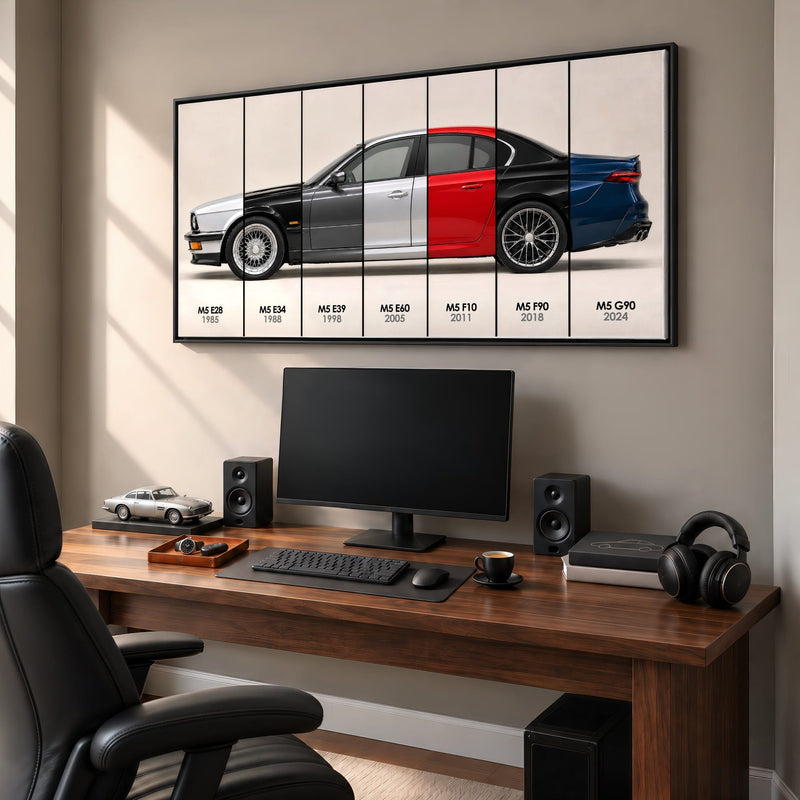BMW M5 Evolution Poster & Canvas Wall Art | Caveson Cars