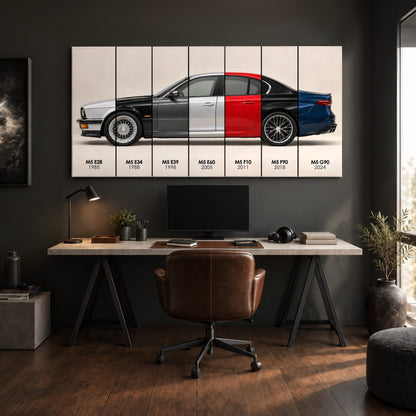 BMW M5 Evolution Poster & Canvas Wall Art | Caveson Cars