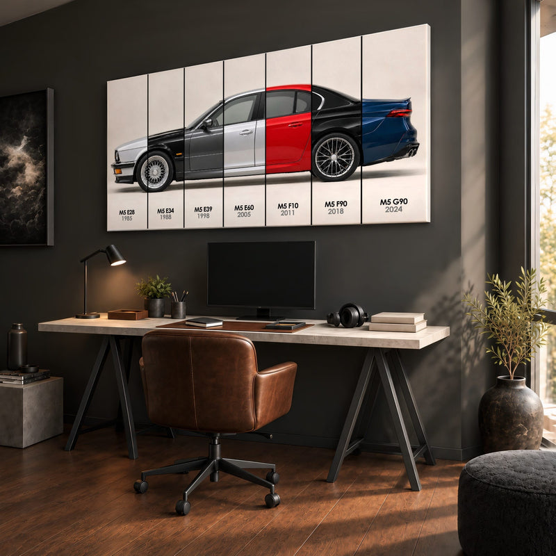 BMW M5 Evolution Poster & Canvas Wall Art | Caveson Cars