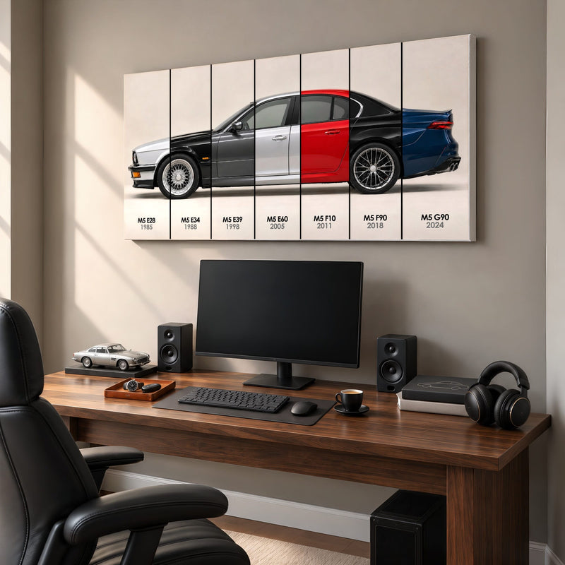 BMW M5 Evolution Poster & Canvas Wall Art | Caveson Cars