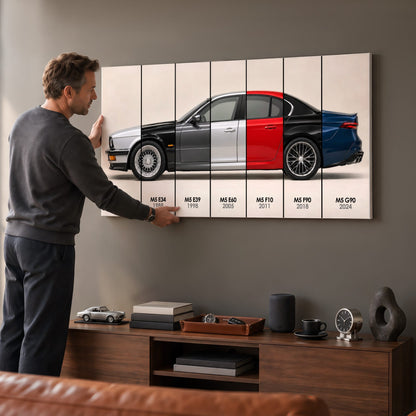 BMW M5 Evolution Poster & Canvas Wall Art | Caveson Cars