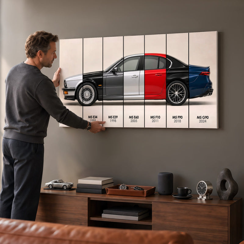 BMW M5 Evolution Poster & Canvas Wall Art | Caveson Cars
