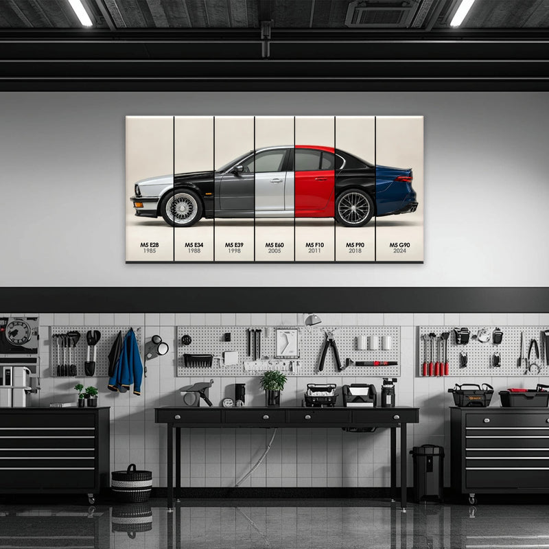 BMW M5 Evolution Poster & Canvas Wall Art | Caveson Cars