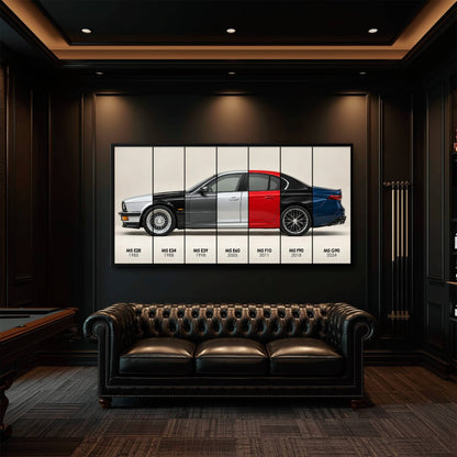 BMW M5 Evolution Poster & Canvas Wall Art | Caveson Cars