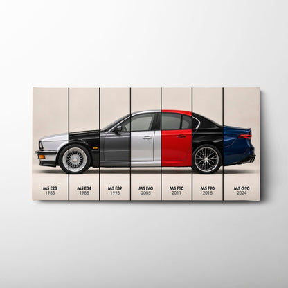 BMW M5 Evolution Poster & Canvas Wall Art | Caveson Cars