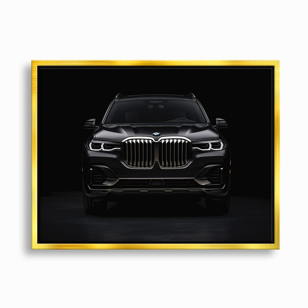BMW X7 Shadow Sovereign Wall Art – Black Luxury SUV Canvas Print Cars